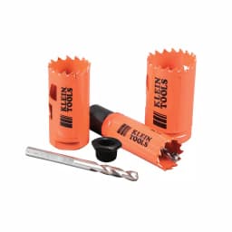 Klein Tools Bi-Metal Electrician's Hole Saw Kit with Arbor and Adapter, 3-Piece Set thumbnail 6