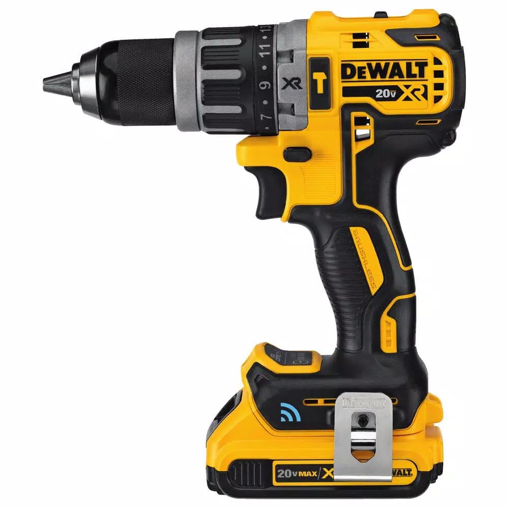 DEWALT 20V MAX XR Brushless 1/2 in. Compact Hammer Drill with Tool Connect, (2) 2.0Ah Batteries & Charger