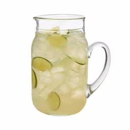 Libbey 82 oz. Clear Glass Drinking Jar Pitcher, Hand-Blown Rustic Design thumbnail 3
