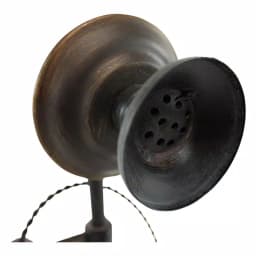 Aspire Home Accents Black Graham Metal Telephone Decorative Collectible - Distressed Black, Purple & Gold thumbnail 4