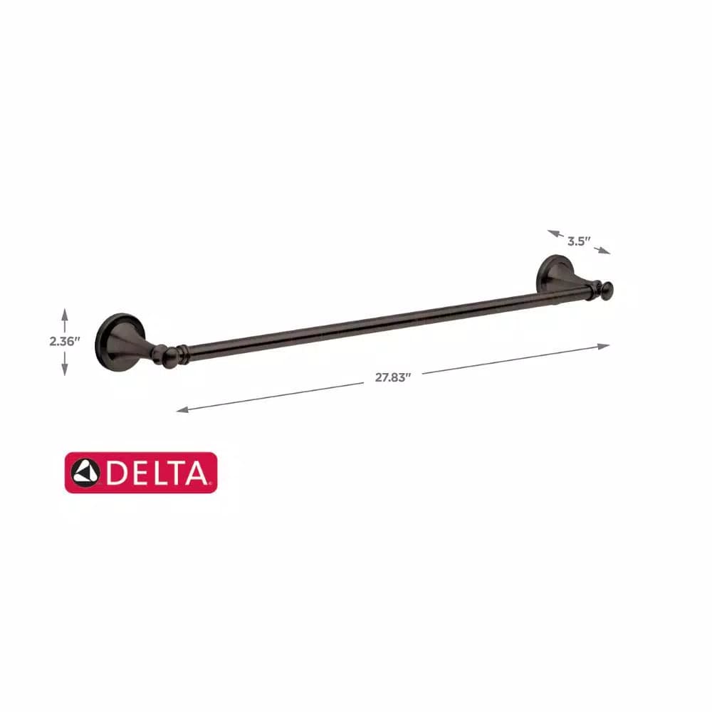 Delta Silverton 24 in. Towel Bar in Venetian Bronze, Mid-Century Style