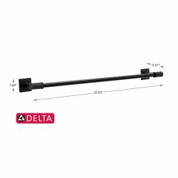 Delta Averland 24 in. Matte Black Towel Bar, Contemporary Zinc Construction thumbnail 5