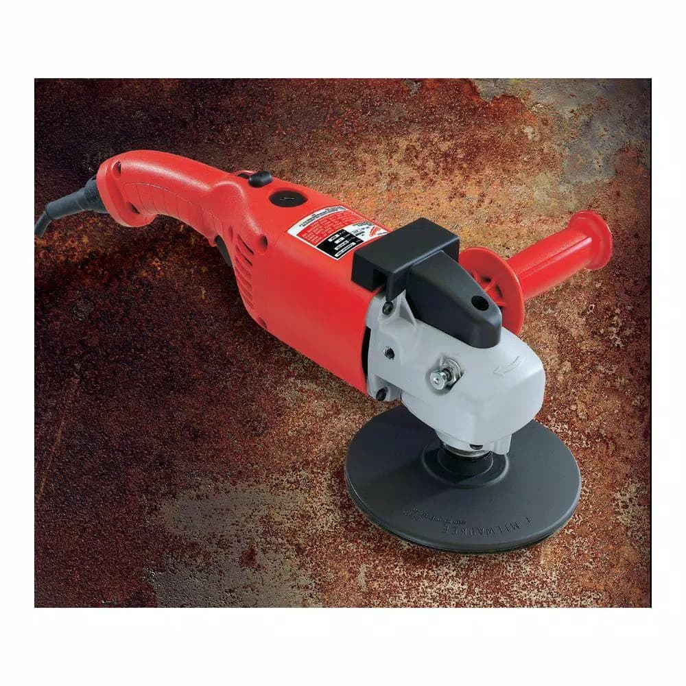 Milwaukee 13 Amp 6000 RPM Corded Angle Grinder and Sander, 7 in. or 9 in. Capacity