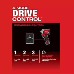 Milwaukee M12 FUEL 3/8 in. Stubby Brushless Cordless Impact Wrench Kit with Two Batteries and Charger thumbnail 7