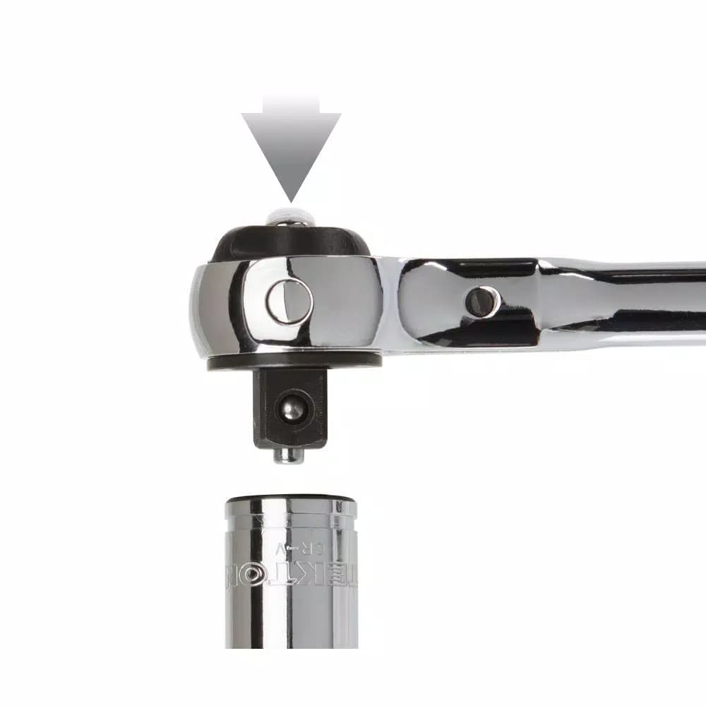 TEKTON 1/2 in. Drive 12 in. Swivel Head Ratchet, 72-Tooth