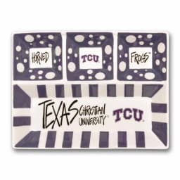 Magnolia Lane TCU TCU Ceramic 4-Section Tailgating Serving Platter with Team Logo thumbnail 1