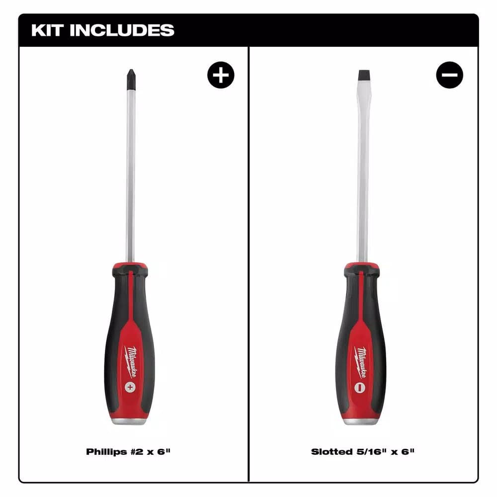 Milwaukee Demolition Screwdriver Set with Steel Caps, 2-Piece