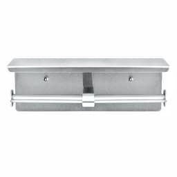 Alpine Industries Double Post Toilet Paper Holder with Storage Shelf, Brushed Stainless Steel thumbnail 2