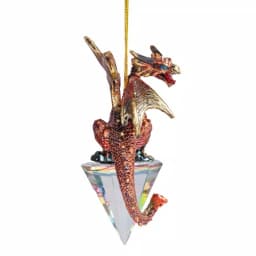 Design Toscano 3.5 in. Diamond Dragon Gothic Holiday Ornament thumbnail 1