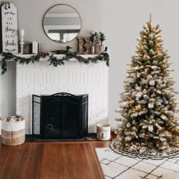 National Tree Company 7.5 ft. Snowy Mountain Pine Slim Artificial Christmas Tree with 500 Clear Lights thumbnail 2