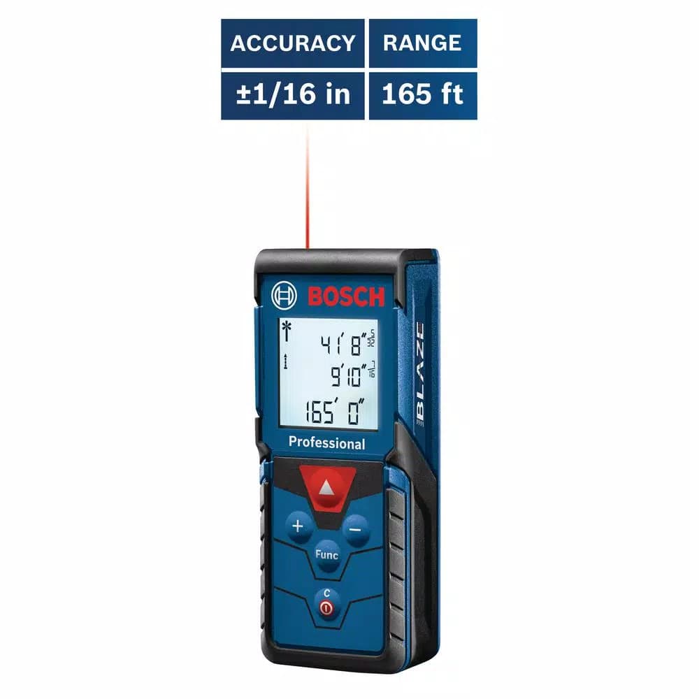 Bosch BLAZE Pro GLM165-40 165 ft. Laser Measure & GLL 2 30 ft. Cross Line Laser Level Combo Kit