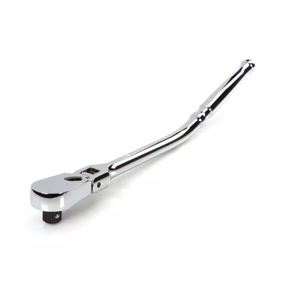 TEKTON 1/2 in. Drive 14 in. Flex Head Bent Handle Ratchet, 90-Tooth