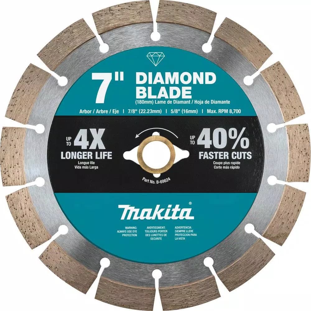 Makita 7 in. Segmented Rim Diamond Blade for General Purpose Cutting
