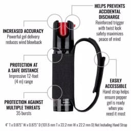 Sabre Red Runner Pepper Spray with Adjustable Hand Strap - Police Strength Gel thumbnail 2