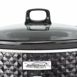 Brentwood Appliances 7 Qt. Black Slow Cooker with Removable Ceramic Pot and Tempered Glass Lid thumbnail 4