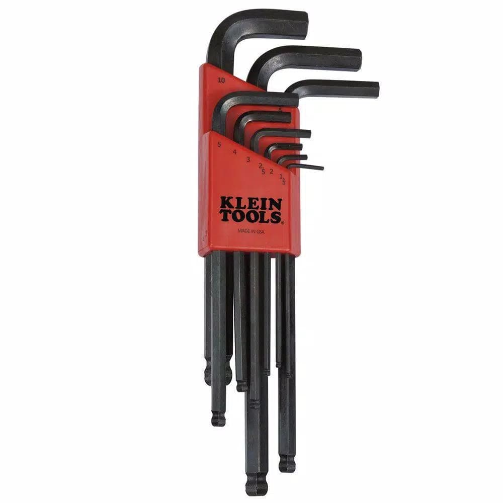 Klein Tools 9-Piece Metric L-Style Ball-End Hex Key Set with Organizer Caddy