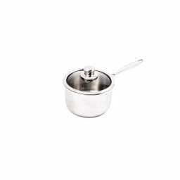Swiss Diamond Premium Clad 3.7 qt. Stainless Steel Saucepan with Glass Lid thumbnail 1