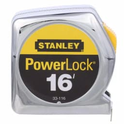 Stanley 16 ft. PowerLock Tape Measure with Tru-Zero Hook and Mylar Polyester Blade thumbnail 2