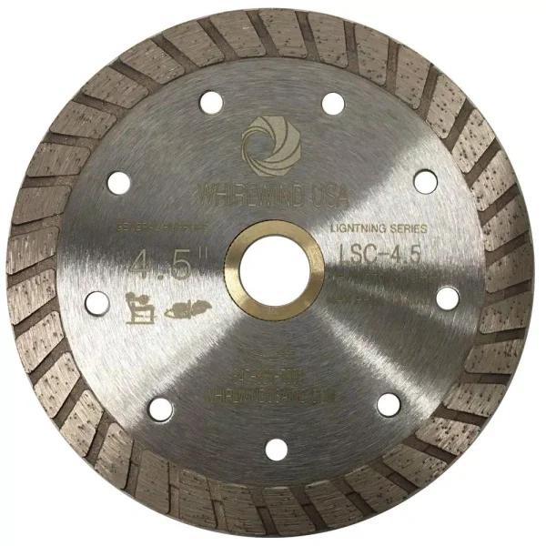 Whirlwind USA 4.5 in. Turbo Rim Diamond Blade for Concrete, Stone, Brick, and Masonry
