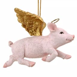 Design Toscano Hog Heaven Flying Pig Angel Holiday Ornament thumbnail 5