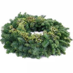 VAN ZYVERDEN 20 in. Fresh Cut Pacific Northwest Juniper and Noble Fir Christmas Wreath thumbnail 2