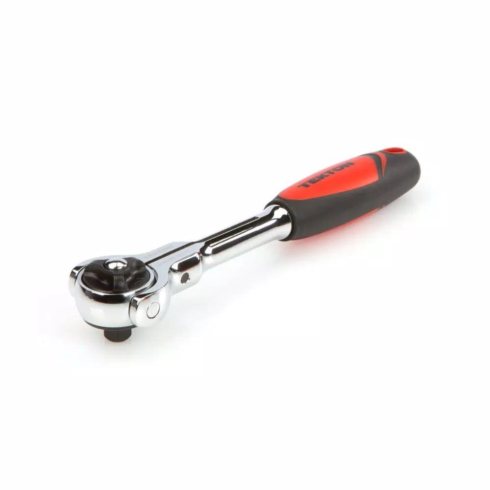 TEKTON 1/4 in. Drive 5 in. Swivel Head Ratchet, 72-Tooth