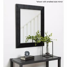Kate and Laurel Reyna Large Black Beveled Glass Contemporary Accent Mirror thumbnail 5