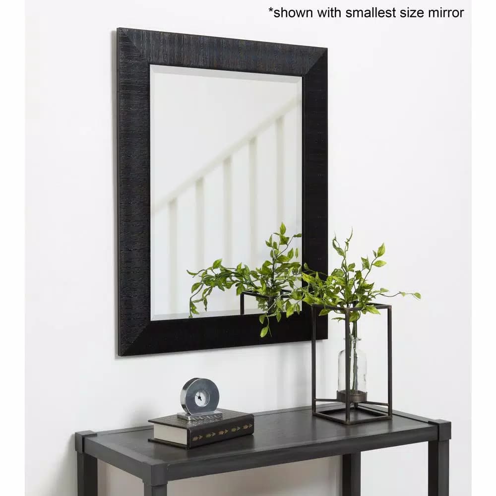 Kate and Laurel Reyna Large Black Beveled Glass Contemporary Accent Mirror