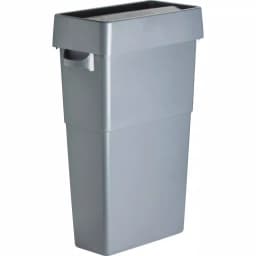 Genuine Joe 23 Gal. Slim Rectangular Space-Saving Trash Can, Gray thumbnail 2