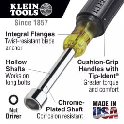 Klein Tools 5/8 in. Nut Driver with 4 in. Hollow Shaft thumbnail 2