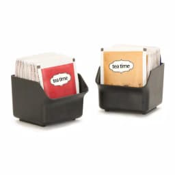 Mind Reader Clutch 6-Drawer Tea Bag Organizer Holder, 90-Bag Capacity, Black thumbnail 2