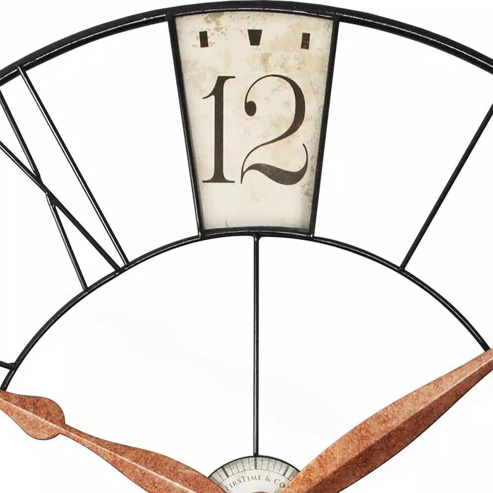 FirsTime 36 in. Multi-Color Vibrant Plaques Oversized Wall Clock