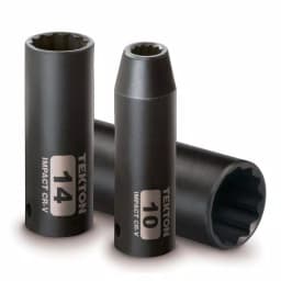 TEKTON 3/8 in. Drive 7-19 mm 12-Point Deep Impact Socket Set, 13-Piece thumbnail 2