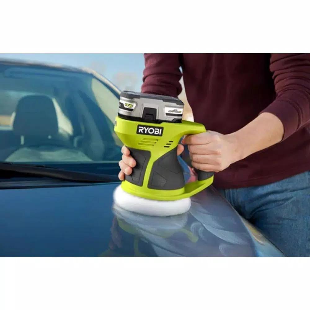 RYOBI 18V ONE+ Cordless 6 in. Buffer Kit with 2.0 Ah Battery and Charger