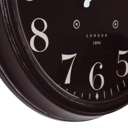 Yosemite Home Decor 25 in. Oversized Circular Iron Wall Clock with Black Distressed Frame thumbnail 3