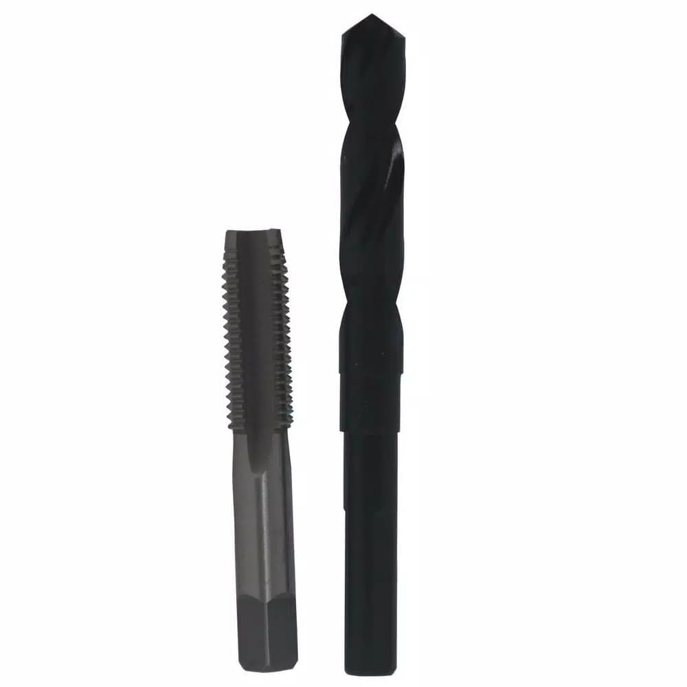 Drill America 5/8 in. -18 HSS Plug Hand Tap and 37/64 in. x 1/2 in. Shank Drill Bit Set (2-Piece)