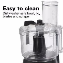 Hamilton Beach 450-Watt 10-Cup Food Processor with Built-in Bowl Scraper, Black and Stainless Steel thumbnail 8