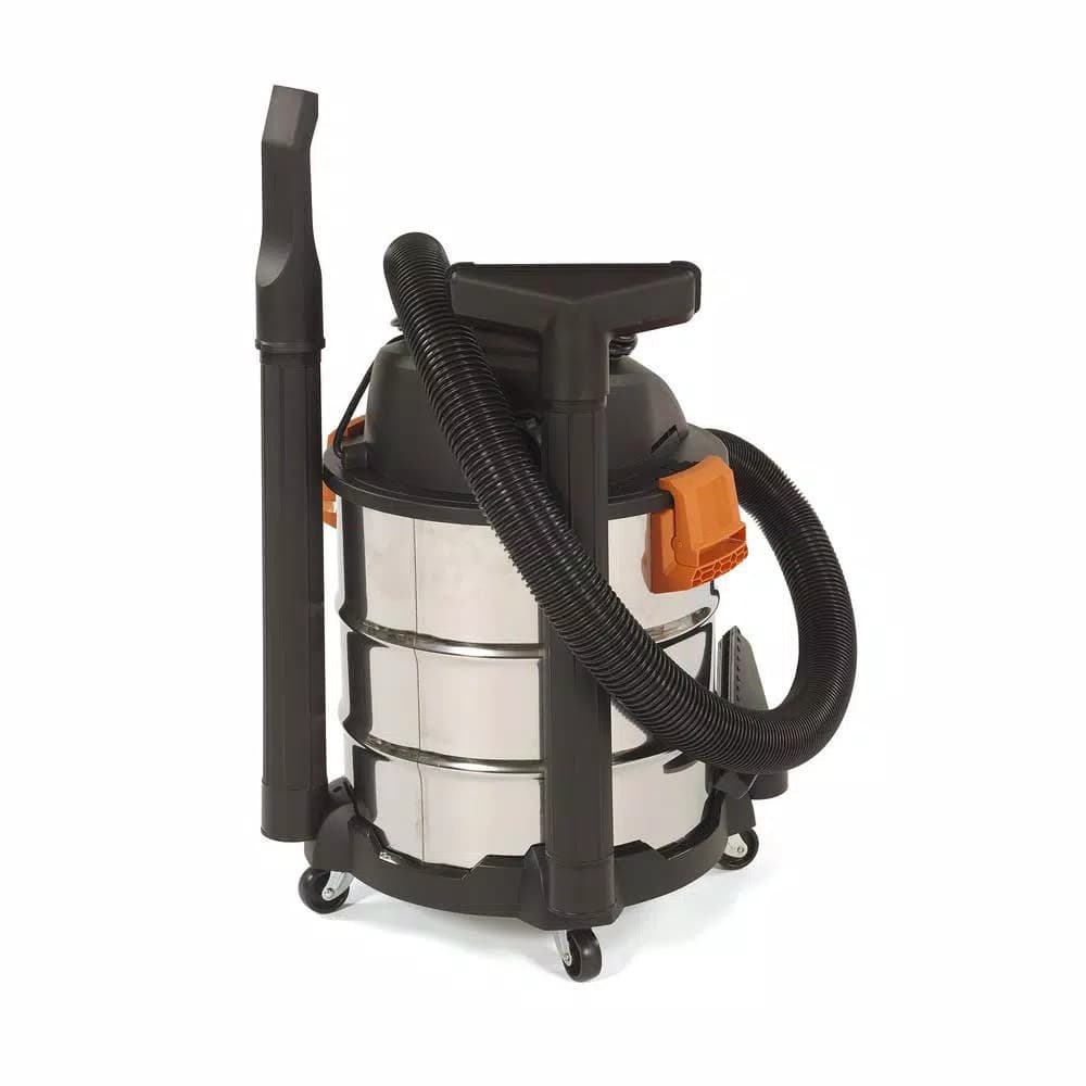 RIDGID 10 Gal. 6.0 Peak HP Stainless Steel Wet/Dry Shop Vacuum with Locking Accessories