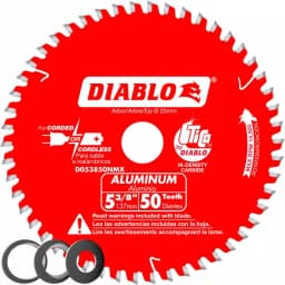 Diablo 5-3/8 in. 50-Teeth Aluminum Cutting Saw Blade with Bushings thumbnail 1