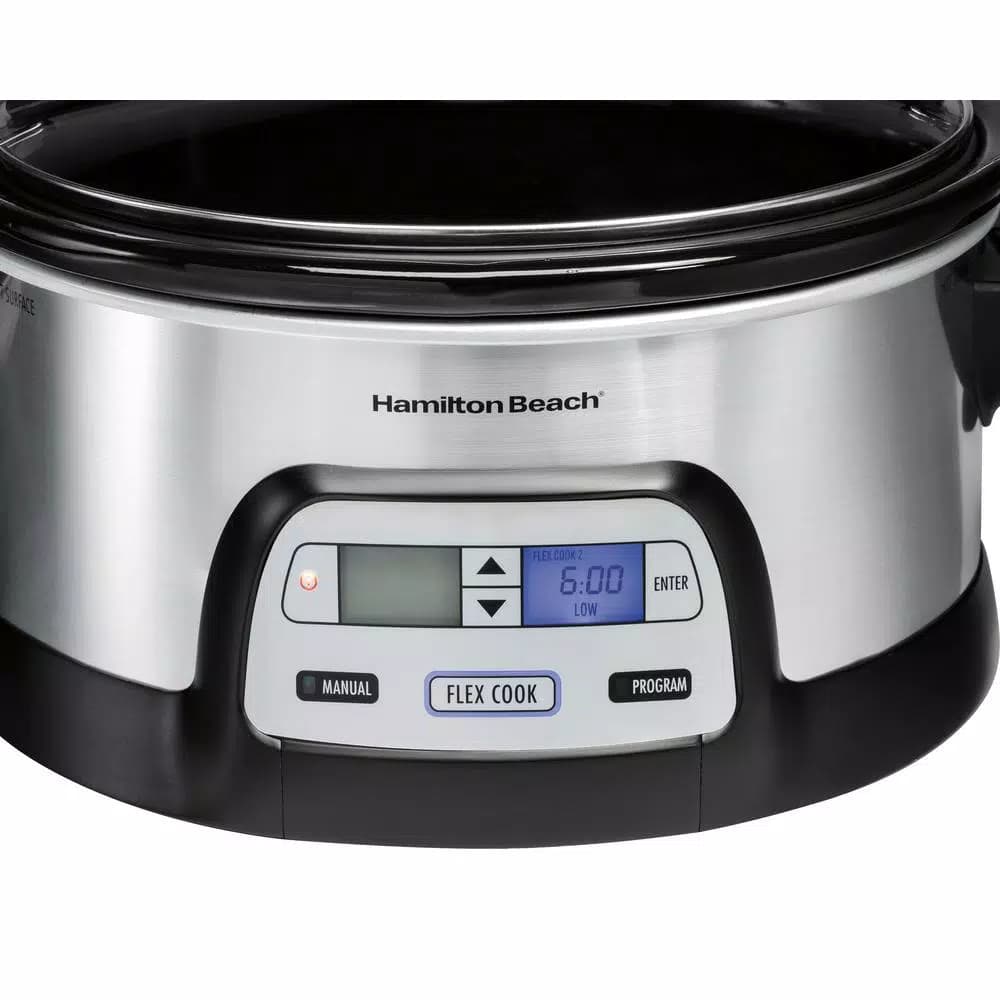 Hamilton Beach FlexCook 6 Qt. Programmable Slow Cooker, Silver
