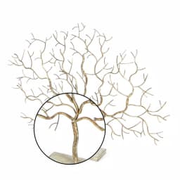 LITTON LANE Natural Reflections 24 in. Rustic Iron Leaf Tree Sculpture, Distressed Silver Finish thumbnail 3