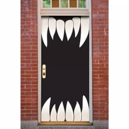 My Door Decor 36 in. x 80 in. Scary Teeth Halloween Front Door Mural Banner thumbnail 2