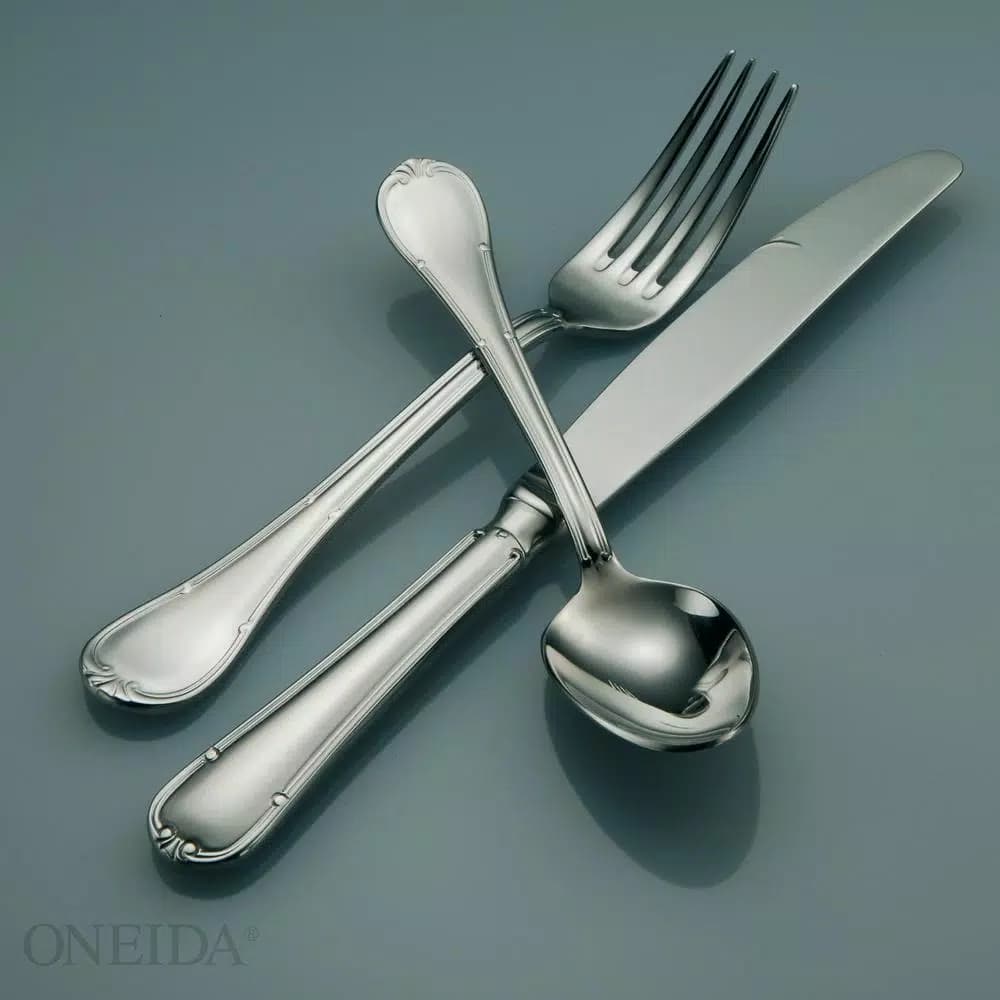 Oneida Titian 18/0 Stainless Steel Round Bowl Soup Spoons, Set of 12