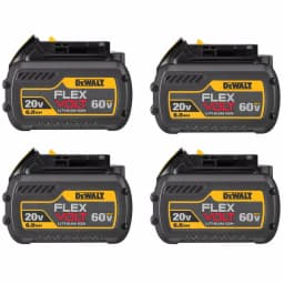 DEWALT FLEXVOLT 6.0 Ah 20V/60V MAX Lithium-Ion Battery Pack, 4-Pack thumbnail 1