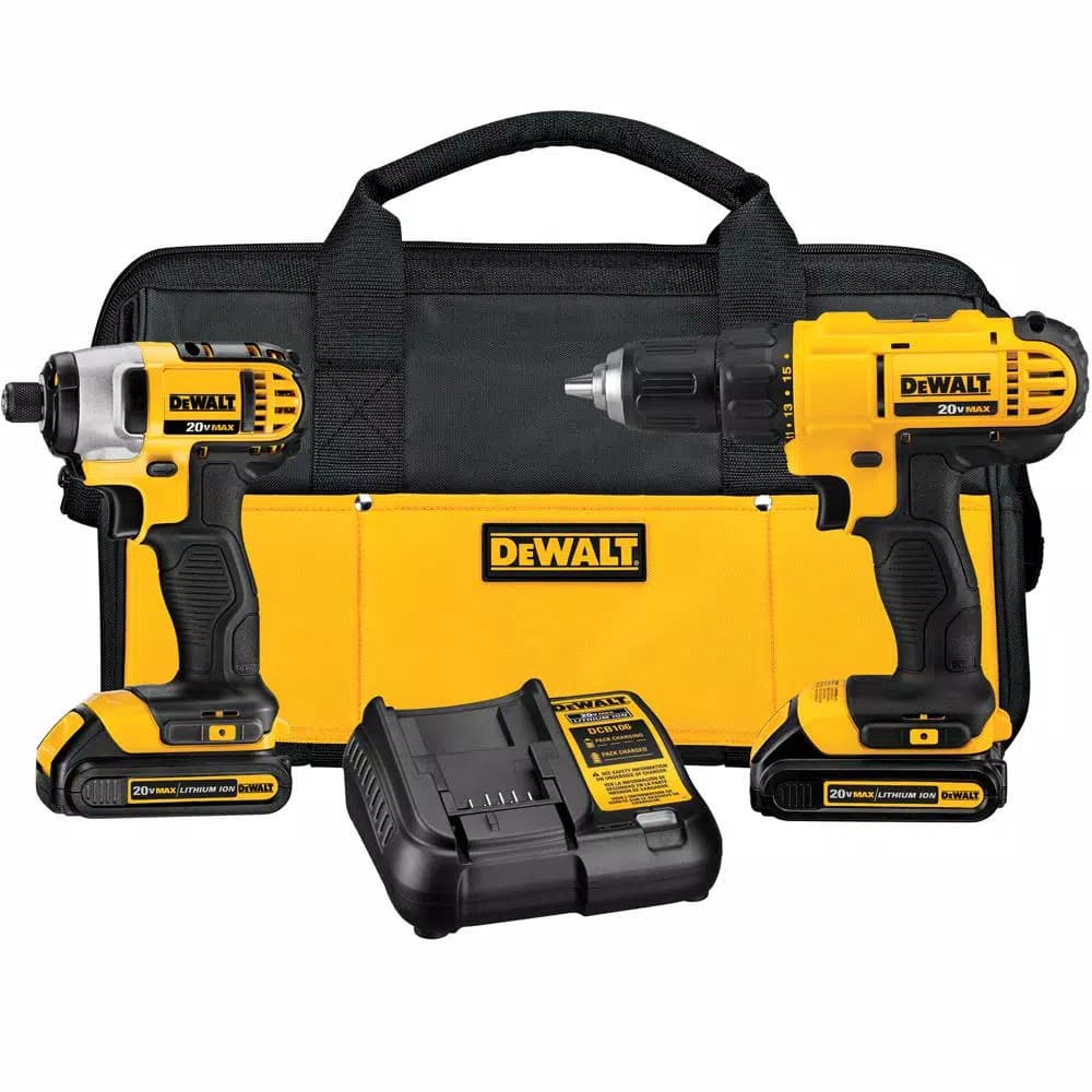 DeWalt 20V MAX Cordless Drill, Impact Driver & 6-1/2 in. Circular Saw Combo Kit with (2) 1.3Ah Batteries