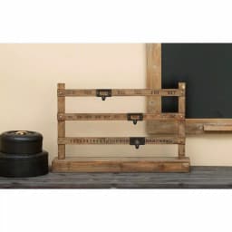LITTON LANE Farmhouse Wood Fencepost Calendar, 22 in. x 14 in. Rustic Oak Finish with Iron Date Markers thumbnail 1