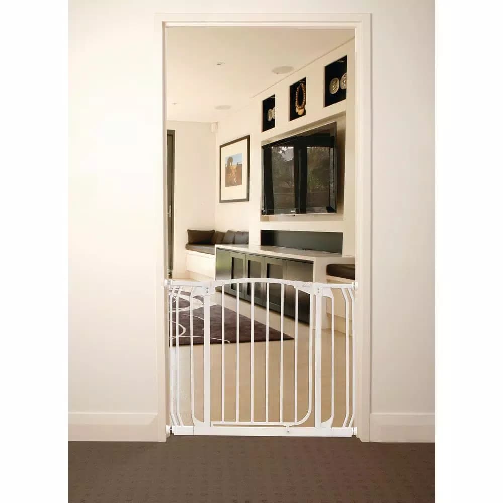Dreambaby Chelsea Auto-Close Security Gate with Extensions, White, 29.5 in. H