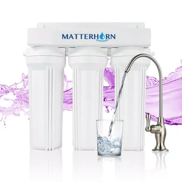 Matterhorn 3-Stage Under Sink Water Filtration System with Mineralized Alkaline Filter