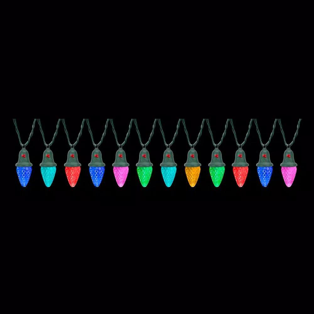 LightShow 12.5 ft. C9 LED Color Changing Christmas String Lights, 12-Light Set with 12 Effects