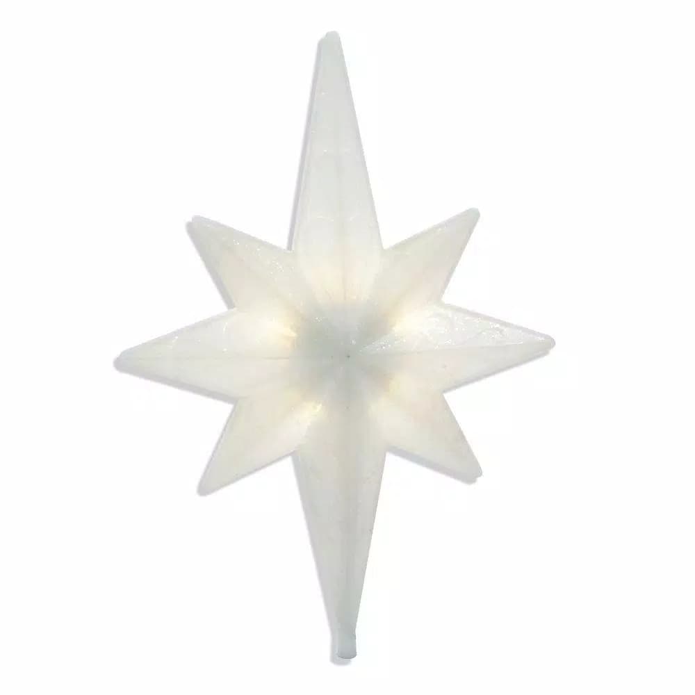 Brite Star Iridescent Bethlehem Star LED Tree Topper - Warm White, Battery Operated